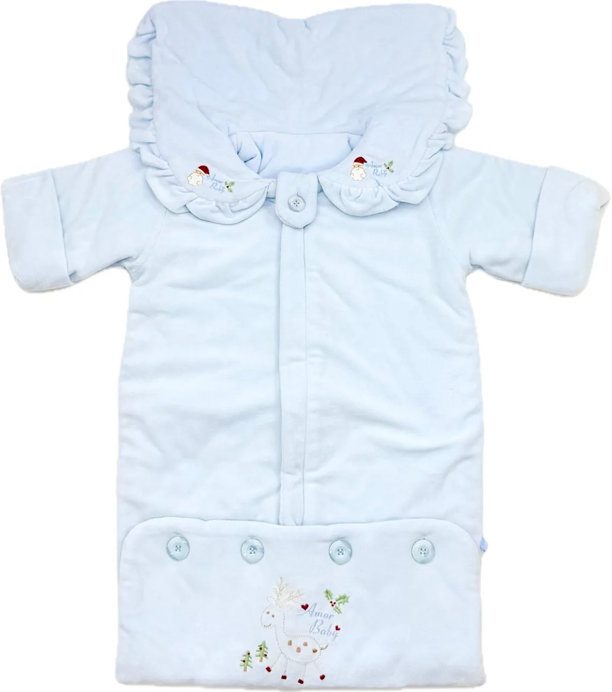 AmorBaby · Velvet hooded sleeping bag (blue)