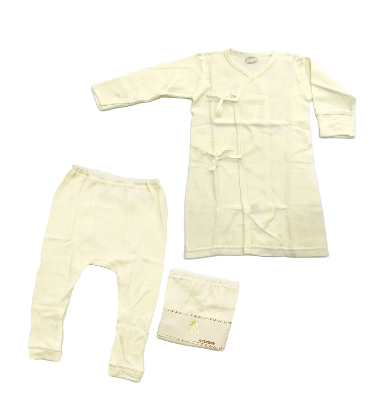 AmorBaby · Newborn robe & wool pants set