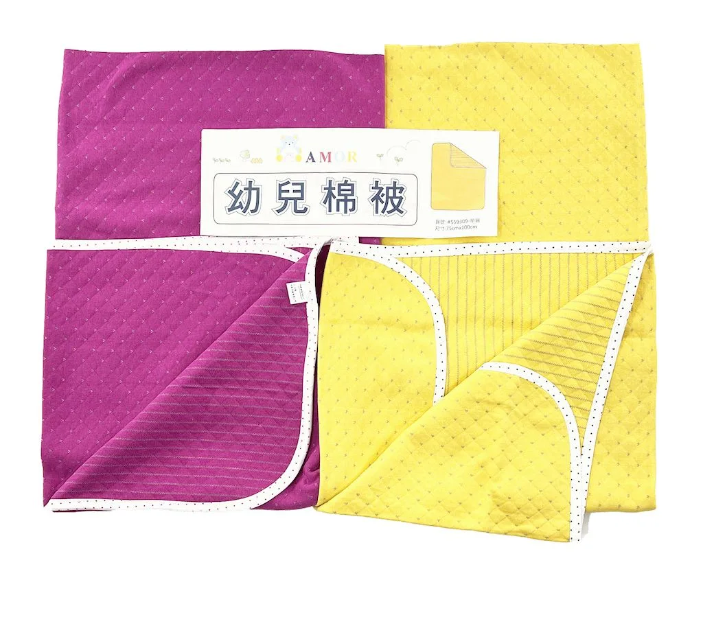 AmorBaby · Double-sided baby quilt (pink/yellow)